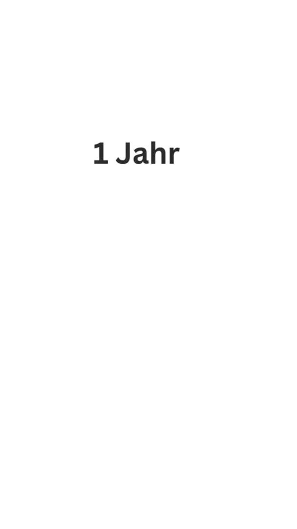 Der Text 1 Jahr ist auf weißem Hintergrund zentriert.